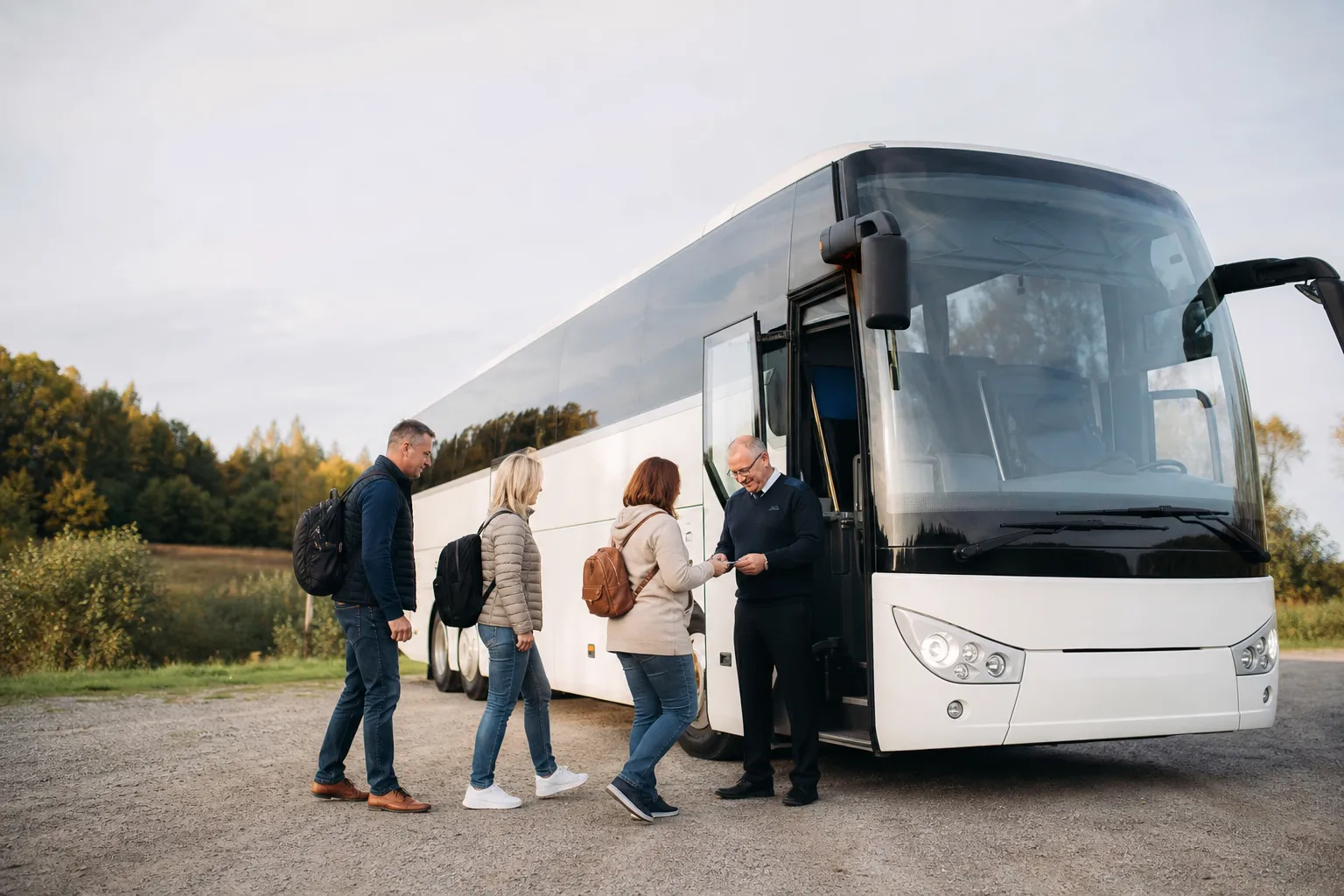 Redaktionell bild till guiden om hyra buss med chauffor
