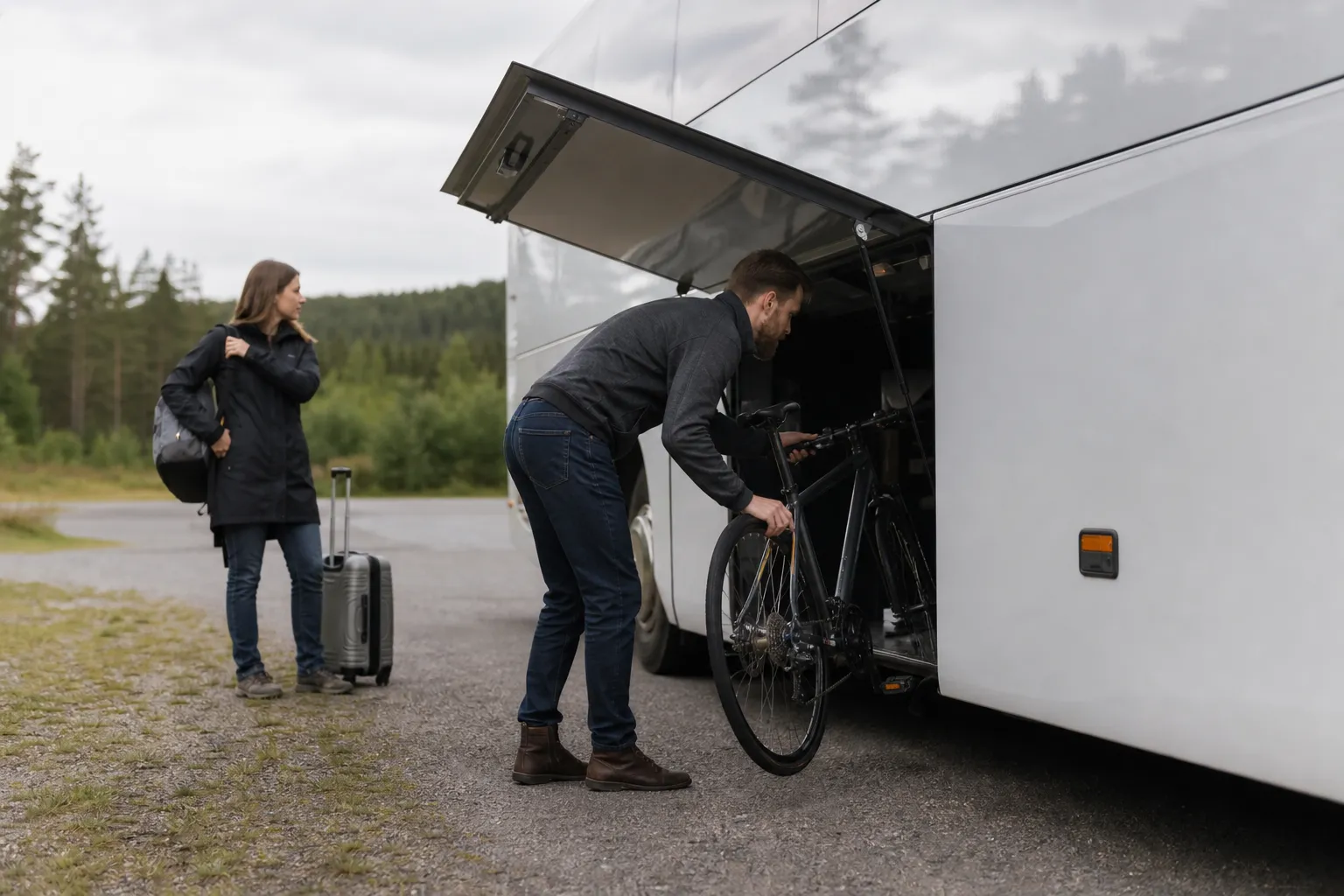 Redaktionell bild till guiden om cykel pa buss