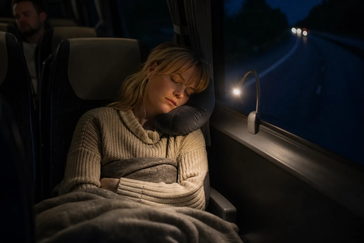 Redaktionell bild till guiden om nattbuss sova