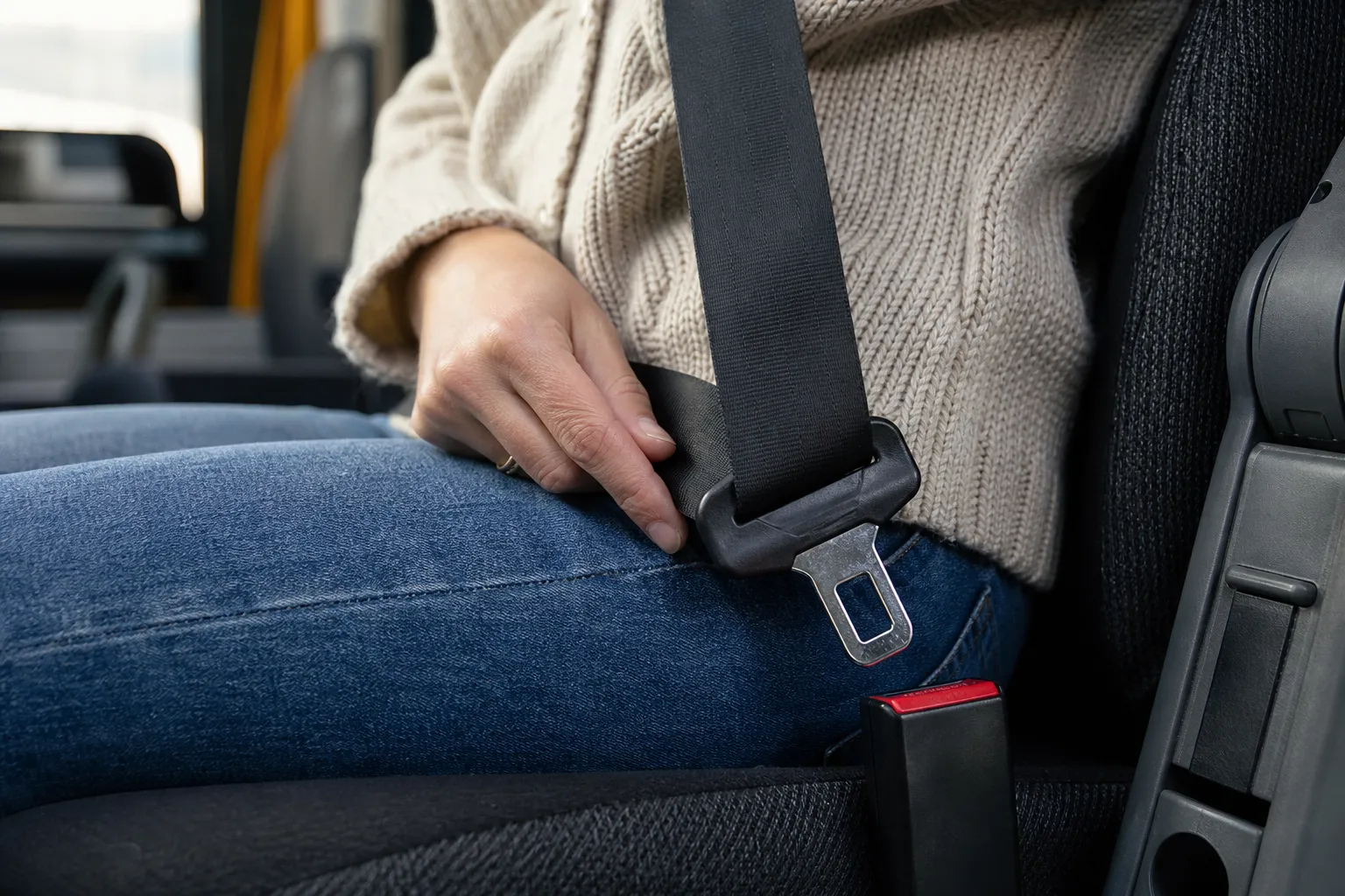 Redaktionell bild till guiden om saker pa buss balte